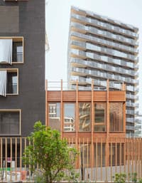 Îlot écologique dans la ZAC Clichy-Batignolles